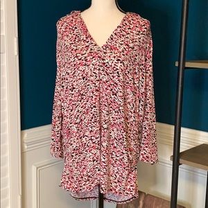 Vince Camuto Pink and Black long sleeved top